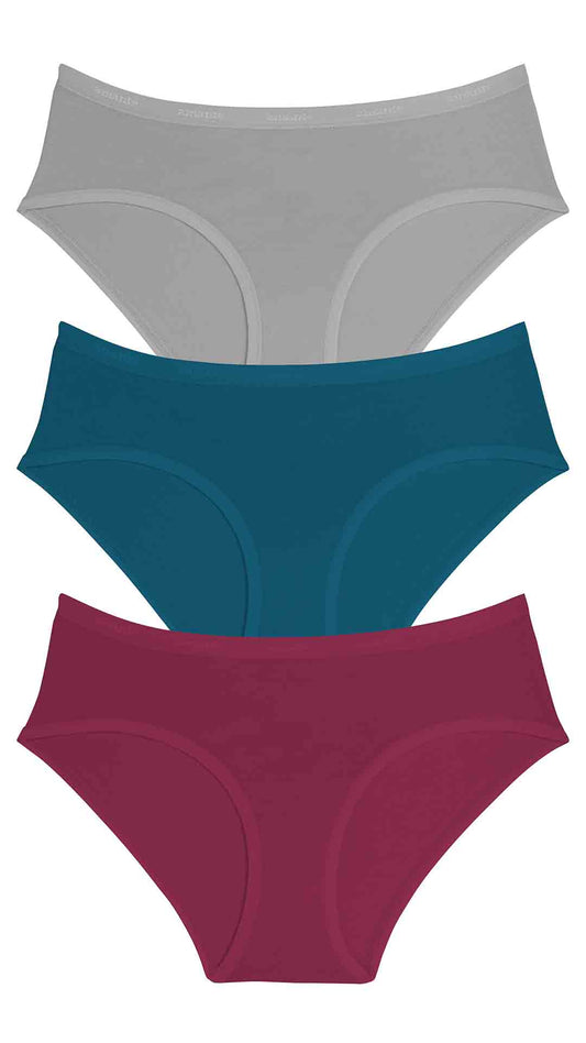 Cotton Hipster Brief Solid Pack of 3 S / S002 - amanté Panty