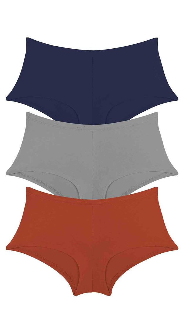 pack of 3(any 3 colors) boyshort panties for women/Sorty/Solid Hipster  Inner Wear Panty/ High Rise Full Brief Cotton Stretch Full Coverage Panty/ladies,  women,girls underwear/sorty/knickers/boyshorts panties/boy shorts panties /briefs/panties for girls
