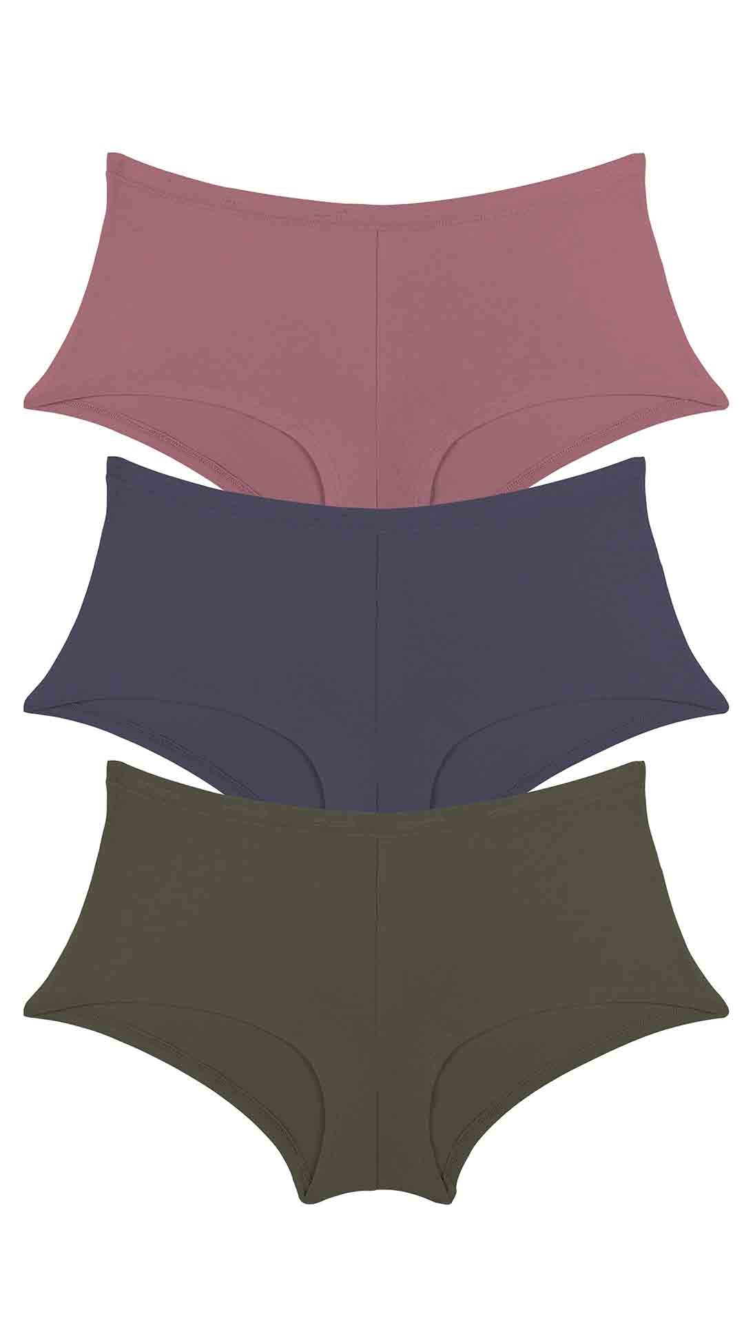 Cotton Boyshort Brief Solid Pack of 3 S / S014 - amanté Panty - Image 1 of 1