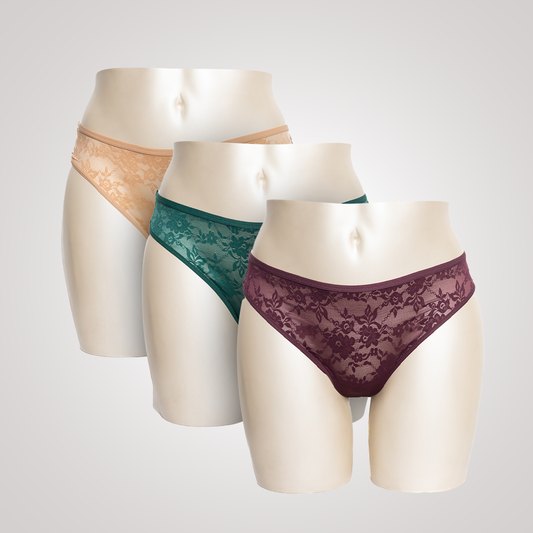 Lace Thong (Pack of 3) S / Combo 02 - amanté Panty Pack