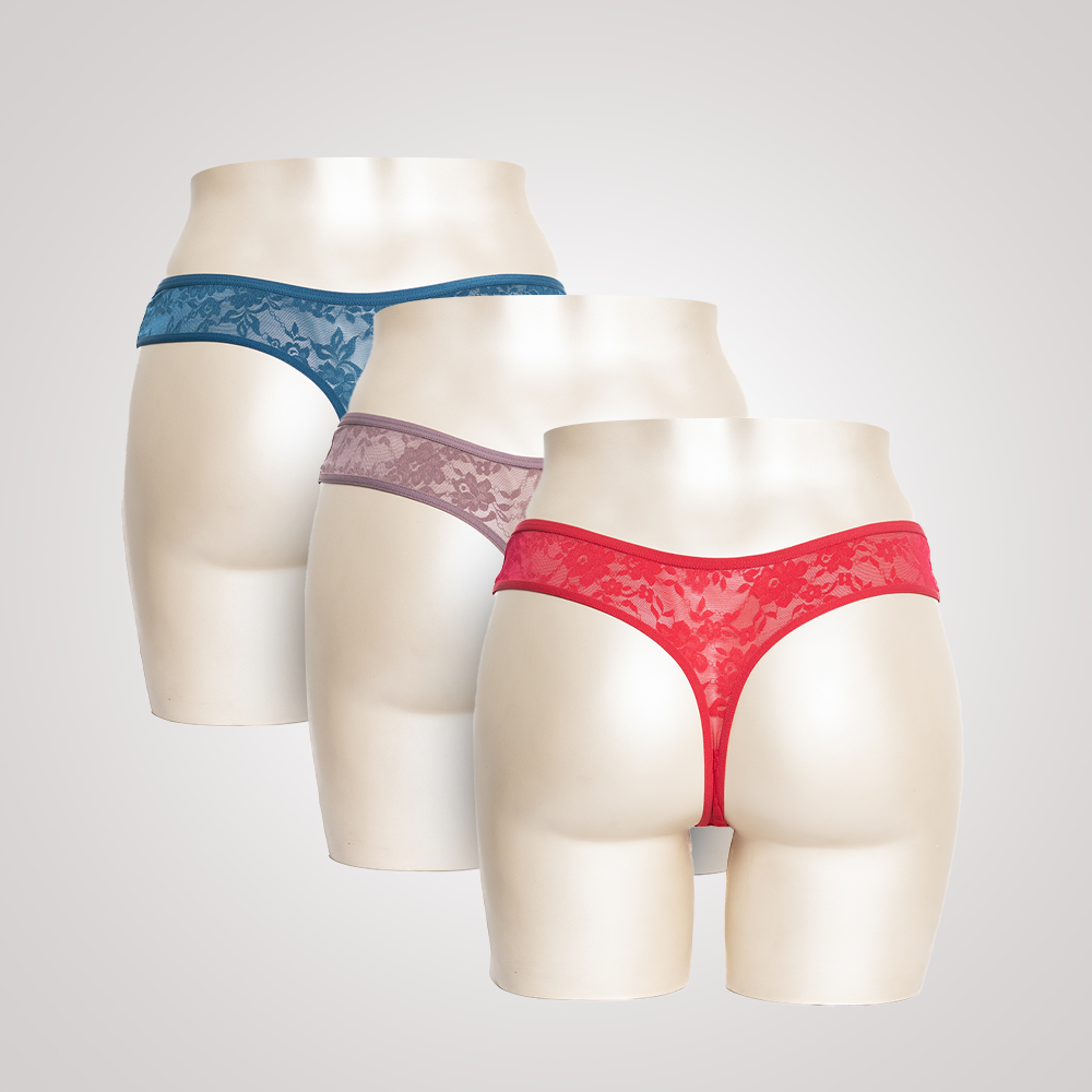 Lace Thong (Pack of 3) - amanté Panty Pack - Image 2 of 2