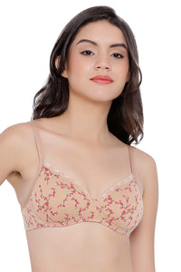 Cotton Casuals Non-Wired Bra 38B / Sesame-American Beauty PR - amanté Bra thumbnail 12