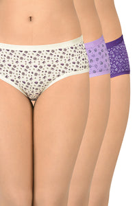 Cotton Hipster Brief Print Pack of 3 (Combo 5) S / C335 Print - amanté Panty thumbnail 1