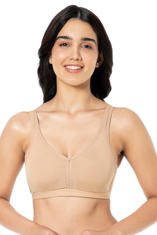 Cotton Chic Support Bra 34B / Sandalwood - amanté Bra