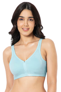 Cotton Chic Support Bra 34B / Porcelain Blue - amanté Bra thumbnail 1