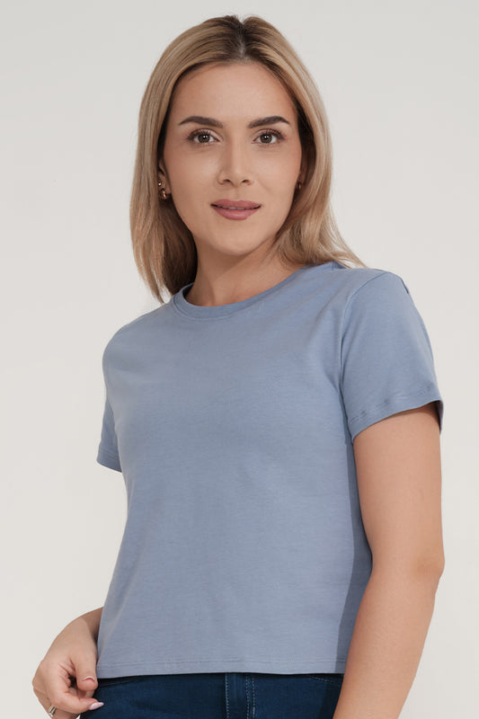 Essential Crop Tee S / Tempest - amanté Sportswear