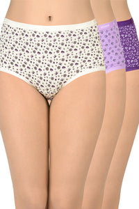 Cotton Full-Brief Print Pack of 3 (Combo 4) S / Assorted - amanté Pantie thumbnail 1