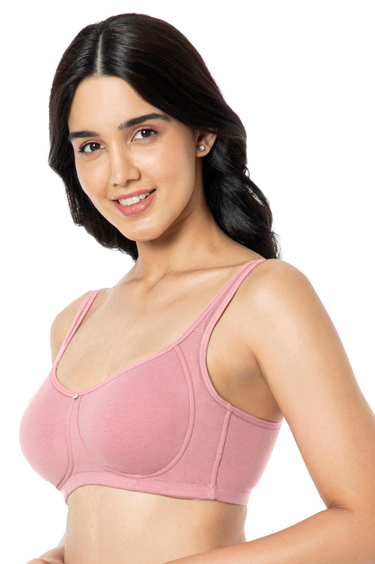 Cotton Super Support Bra 40DD / Mesa Rose - amanté Bra