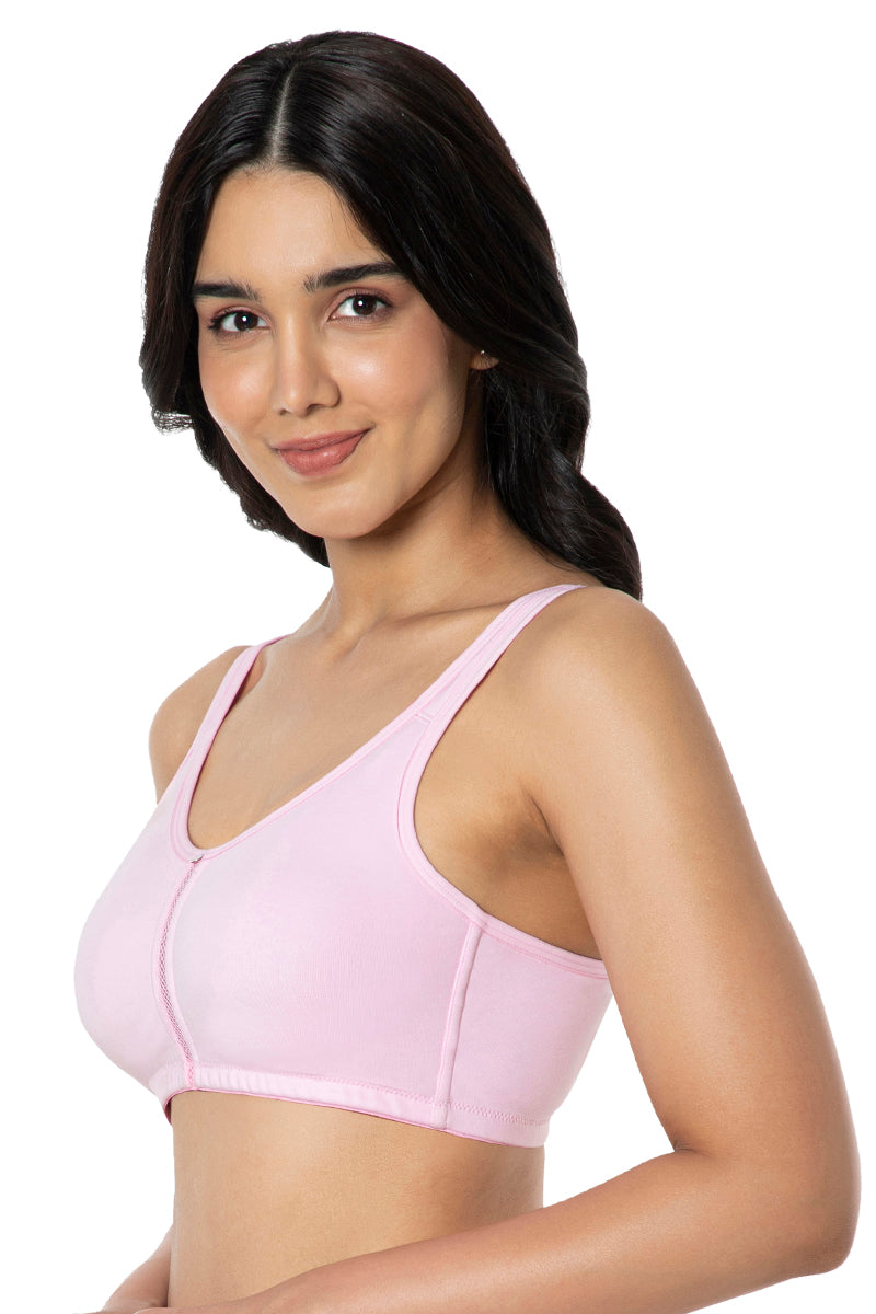 Cotton Daily Support Bra 34B / Lilac Pink - amanté Bra - Image 1 of 6