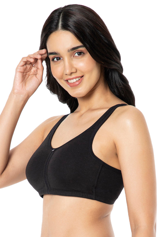 Cotton Daily Support Bra 34B / Black - amanté Bra