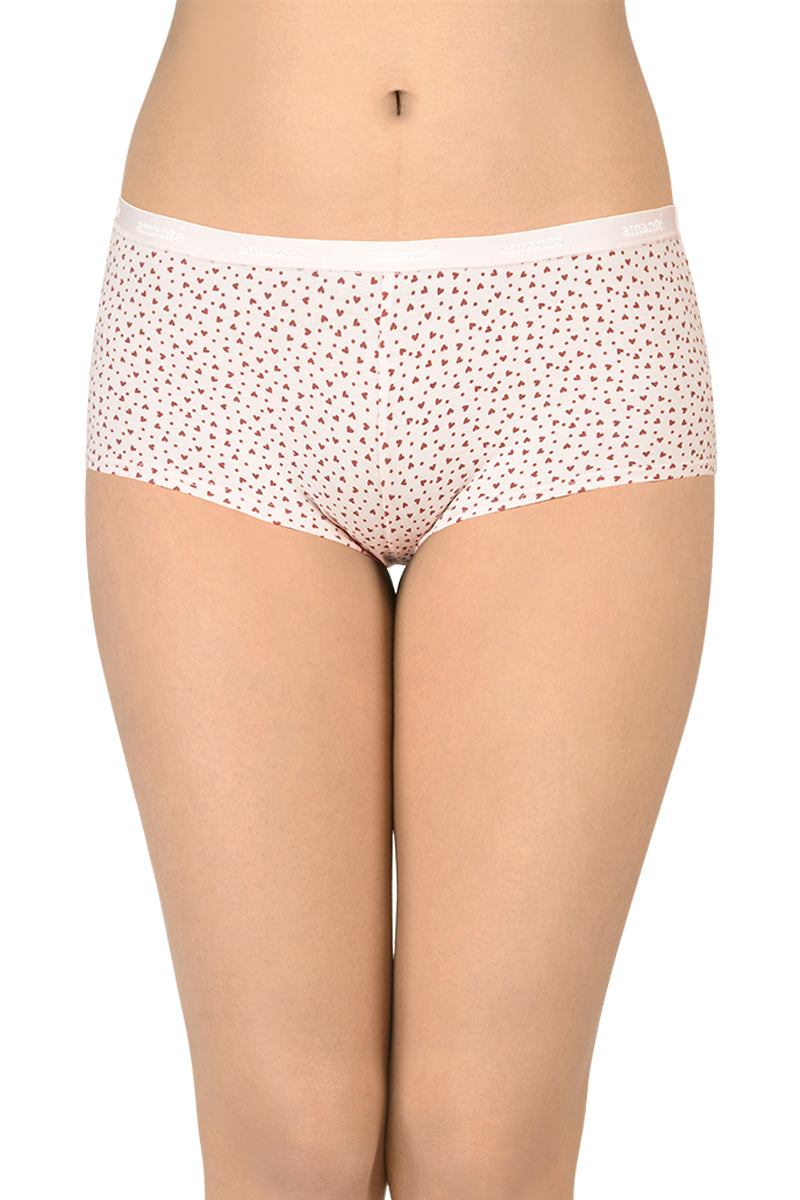 Cotton Boyshort Brief Print Pack of 3 (Combo 5) S / C334 Print - amanté Panty