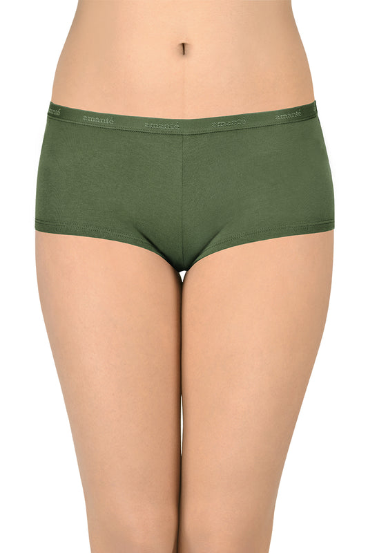 Cotton Boyshort Brief Solid Pack of 3 (Combo 3)  - amanté Panty