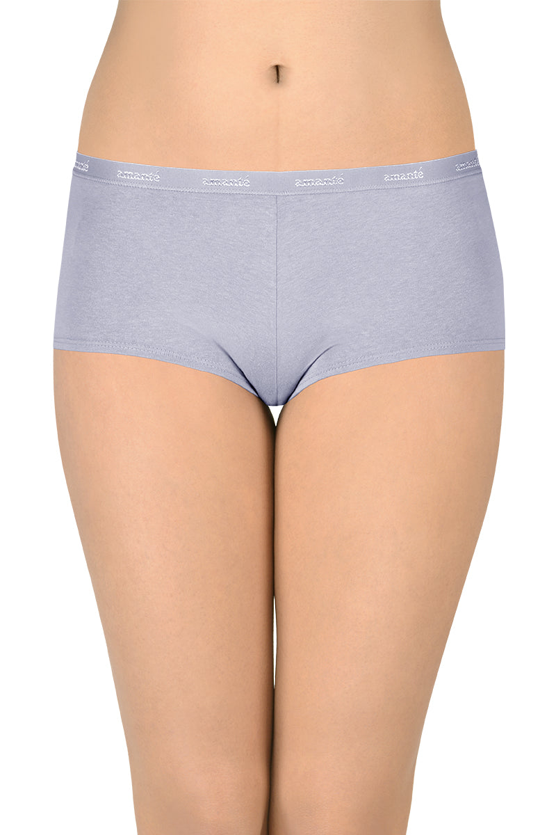 Cotton Boyshort Brief Solid Pack of 3 (Combo 2)  - amanté Panty