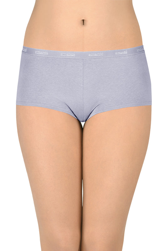 Cotton Boyshort Brief Solid Pack of 3 (Combo 2)  - amanté Panty