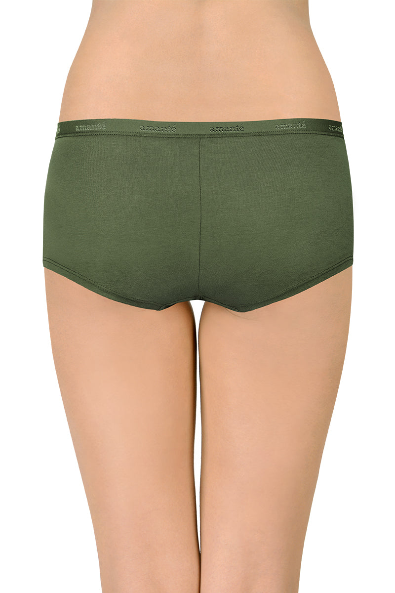 Cotton Boyshort Brief Solid Pack of 3 (Combo 3)  - amanté Panty - Image 4 of 4
