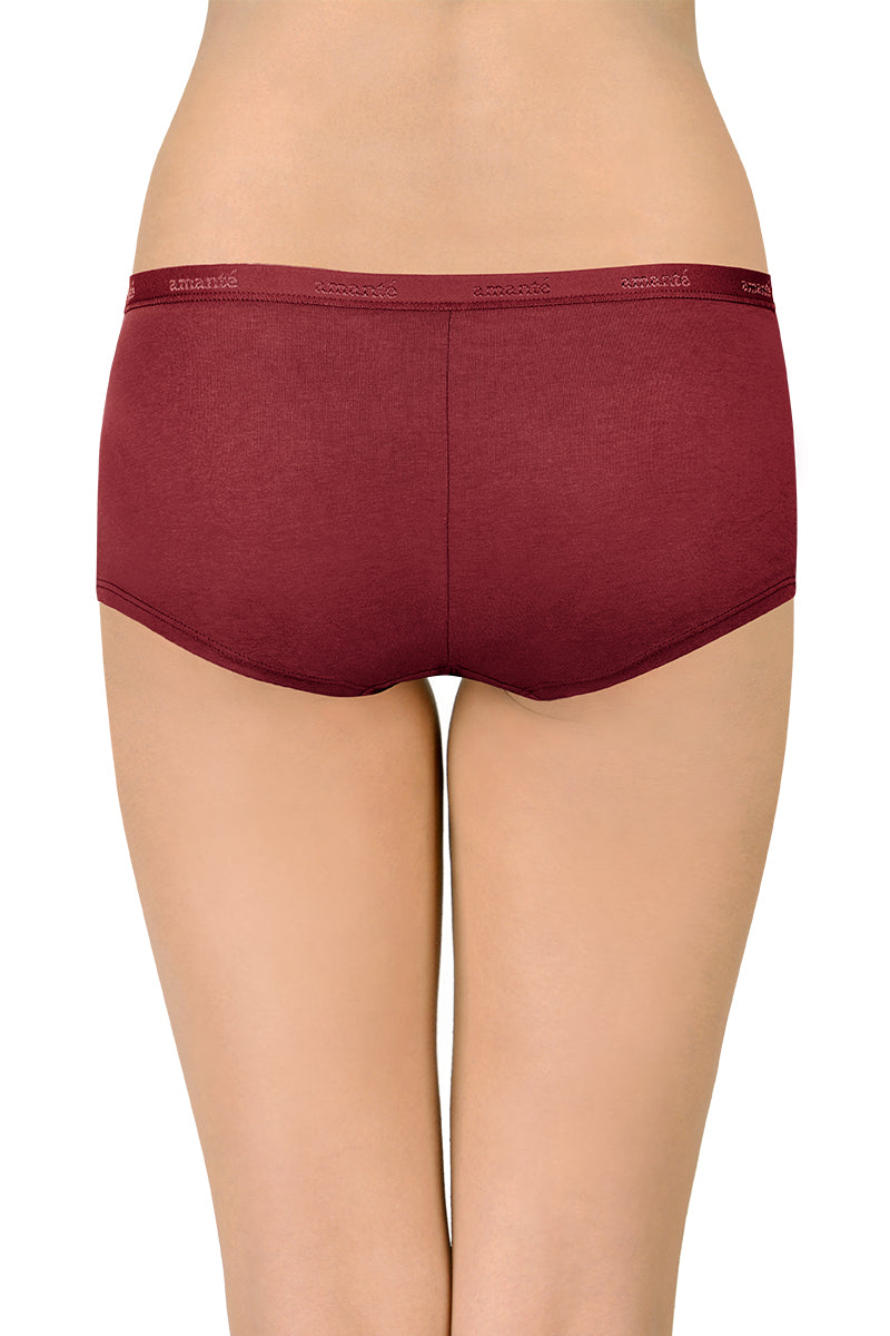 Cotton Boyshort Brief Solid Pack of 3 (Combo 1)  - amanté Panty