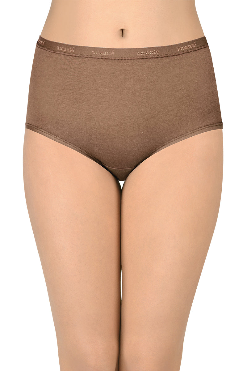 Cotton Full-Brief Solid Pack of 3 (Combo 3)  - amanté Pantie