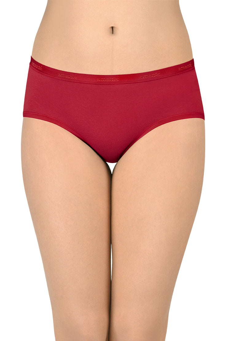 Cotton Hipster Brief Solid Pack of 3 (Combo 1)  - amanté Panty