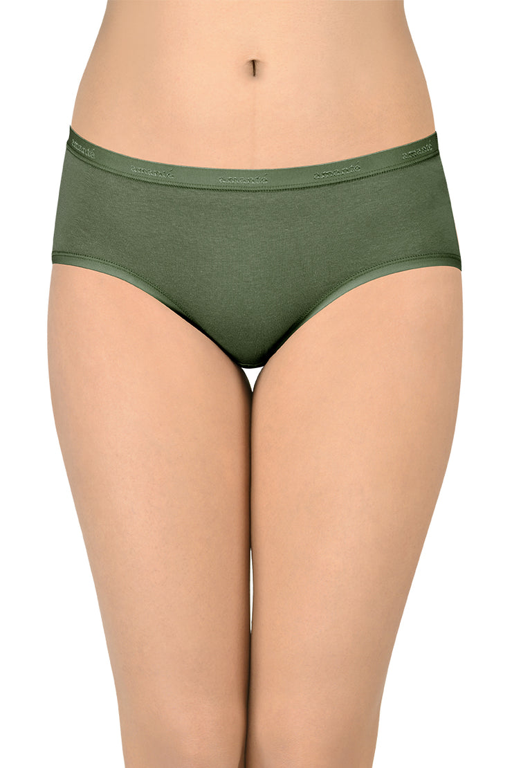 Cotton Hipster Brief Solid Pack of 3 (Combo 1)  - amanté Panty