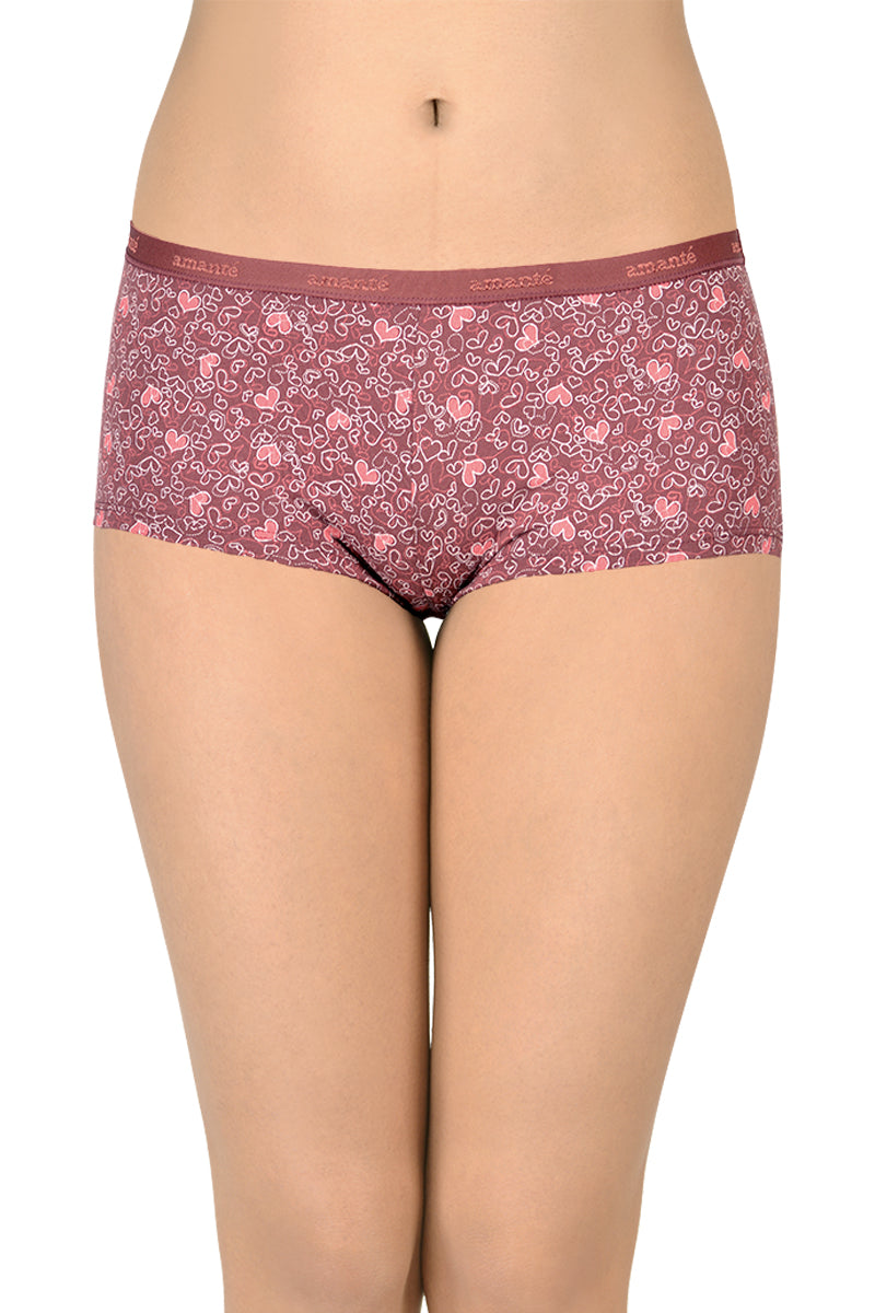 Cotton Boyshort Brief Print Pack of 3 (Combo 5)  - amanté Panty