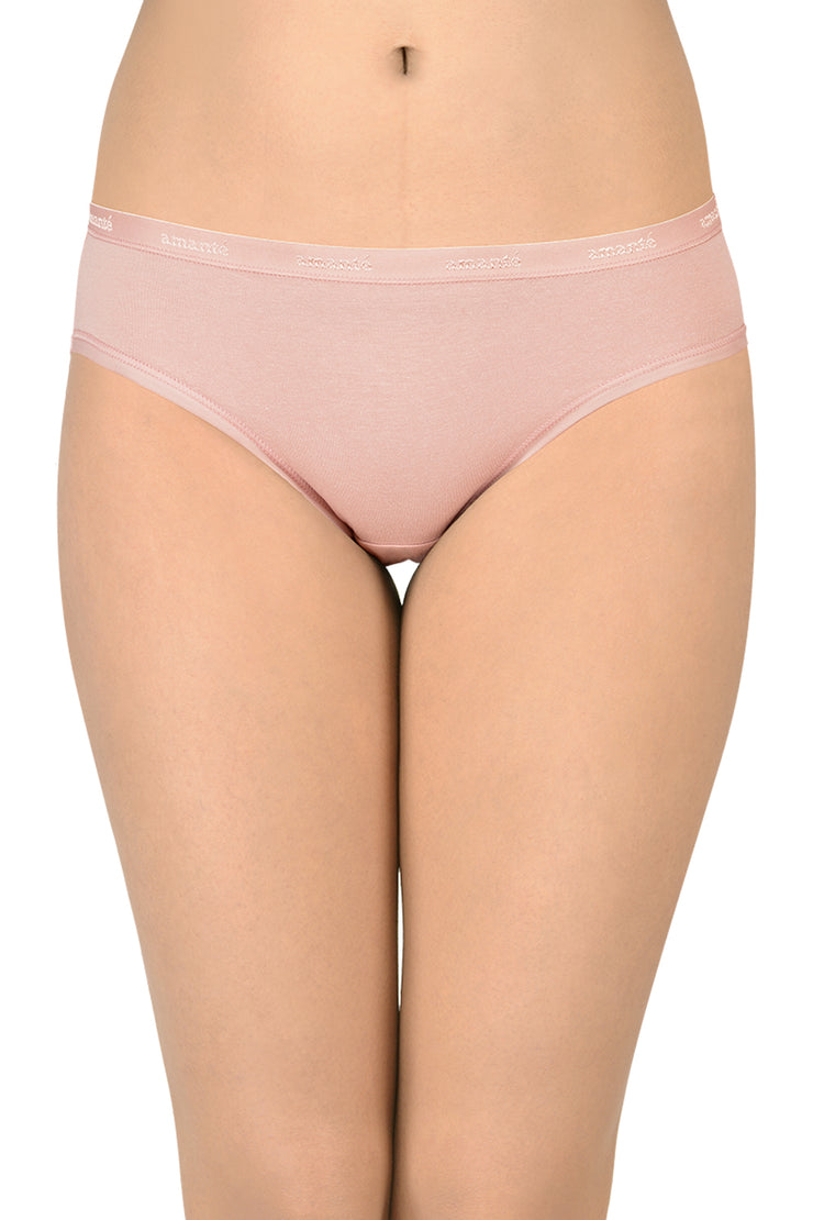 Cotton Bikini Briefs Solid Pack of 3 (Combo 4)  - amanté Panty