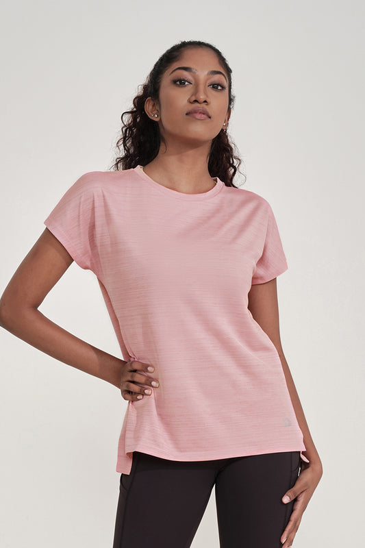 Energize Crew Neck Tee S / Heather Rose - amanté Sportswear