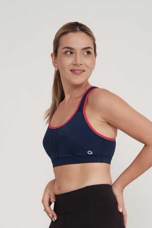 Energize Medium Impact Sports Bra S / Medieval Blue - amanté Sportswear