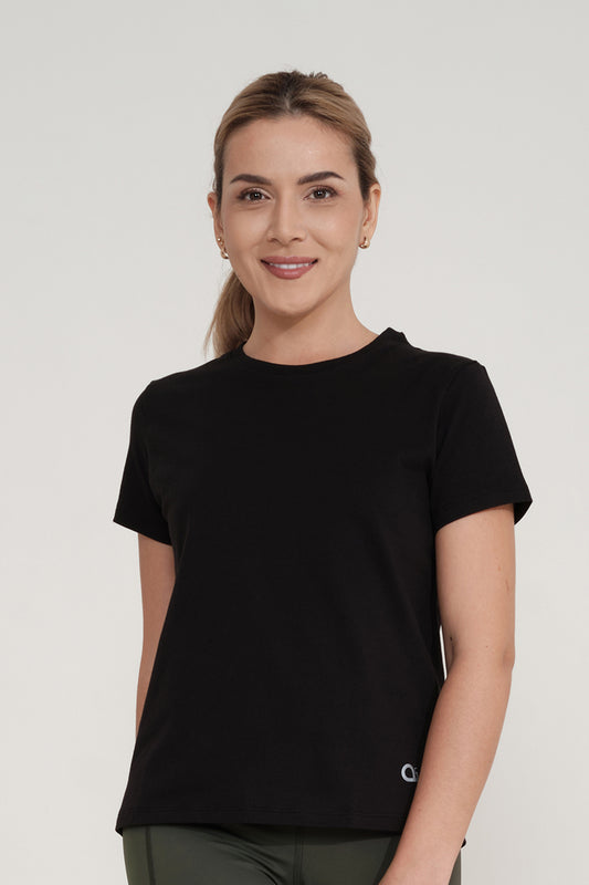 Essential Crew Neck Tee S / Black - amanté Sportswear