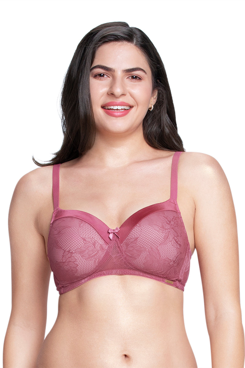 Satin Touch Padded Non-Wired Lace Bra 32B / Malaga - amanté Bra - Image 1 of 8