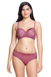 Satin Touch Padded Non-Wired Lace Bra  - amanté Bra thumbnail 5