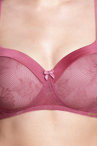 Satin Touch Padded Non-Wired Lace Bra  - amanté Bra thumbnail 4