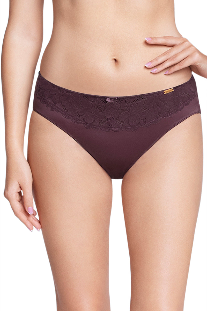 Lace Embrace Bikini Panty S / Fig - amanté Bra - Image 1 of 5