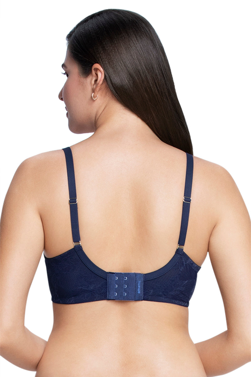 Satin Touch Padded Non-Wired Lace Bra  - amanté Bra - Image 2 of 7