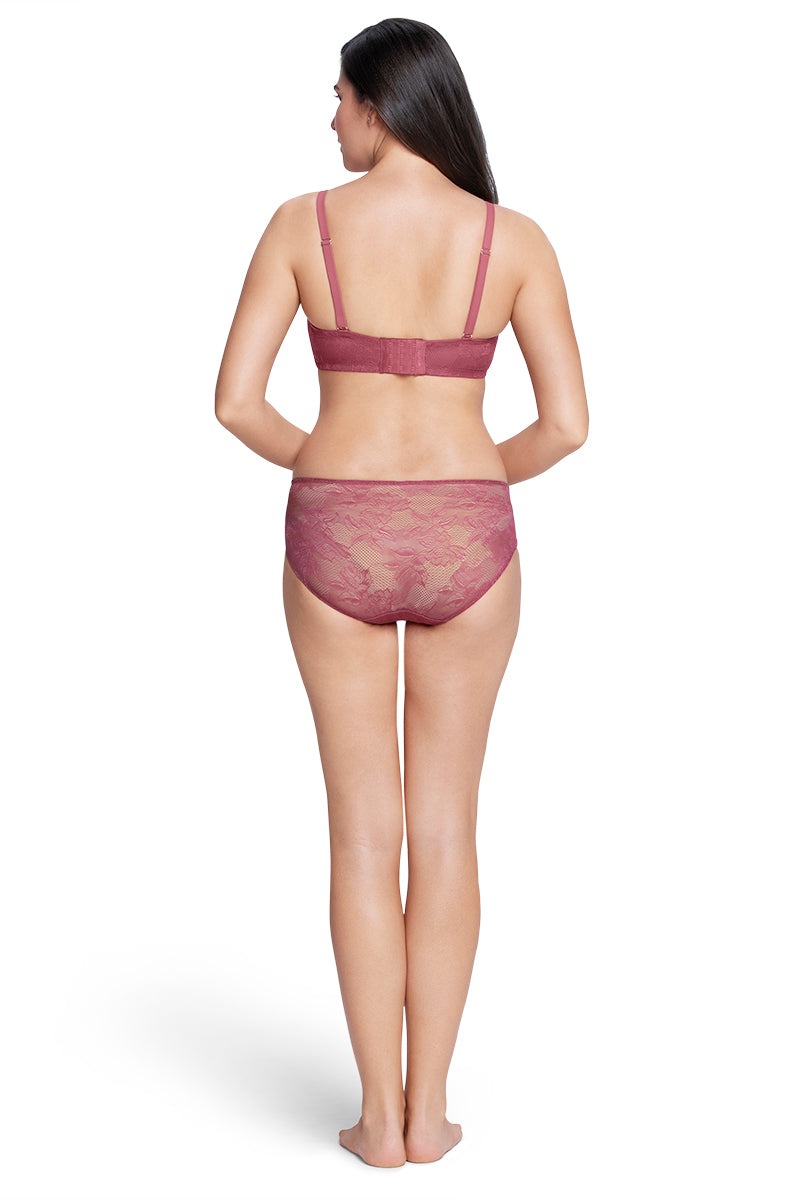 Satin Touch Strapless Padded Wired Lace Bra  - amanté Bra - Image 6 of 7