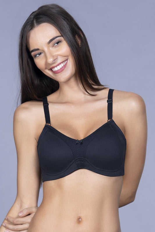 Minimiser Non-Padded Non-Wired Bra 34C / Black - amanté Bra