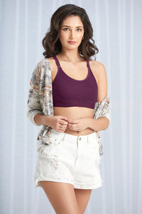 Crossback Bralette S / Vintage Violet - amanté Bra thumbnail 1