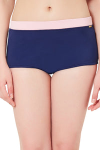 Boyshort Swim Bottom S / Navy-Scarlet Pink - amanté Swimwear thumbnail 1