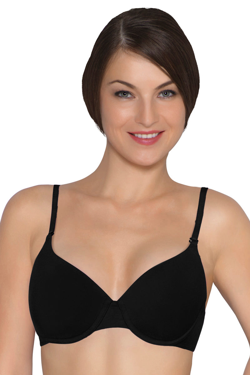 Cotton Casuals Wired Bra 32B / Black - amanté Bra - Image 1 of 2