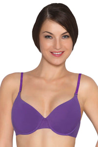 Cotton Casuals Wired Bra 32D / Purple - amanté Bra thumbnail 1