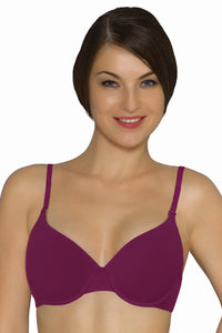 Cotton Casuals Wired Bra 32C / Wine - amanté Bra thumbnail 1