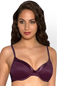 Satin Edge Bra 32B / Violet - amanté Bra thumbnail 1