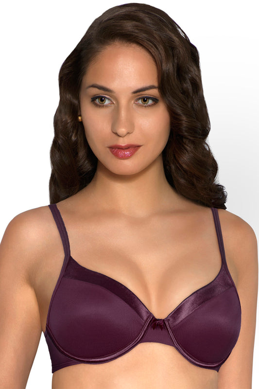 Satin Edge Bra 32B / Violet - amanté Bra