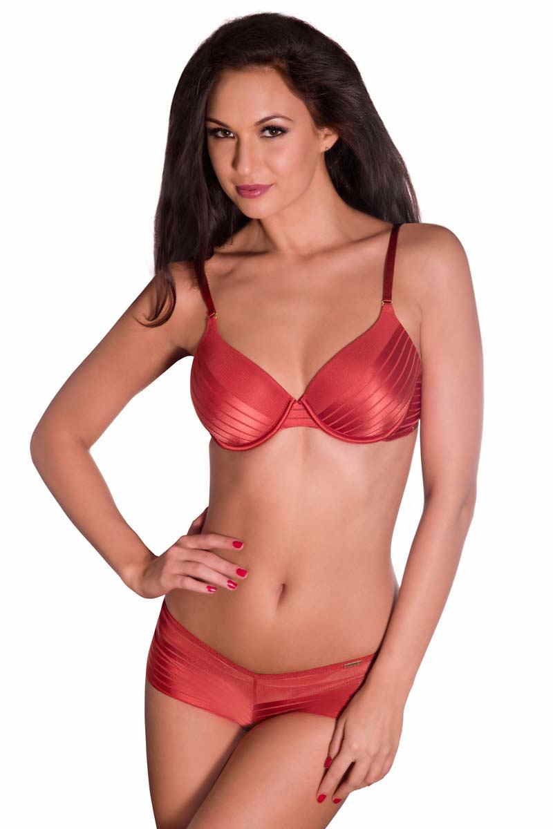 Sheer Stripes Padded Wired Bra  - amanté Bra