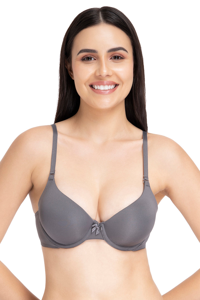 Everyday Smooth Wired Bra 32B / Steel Grey - amanté Bra