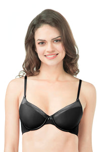 Satin Edge Bra 32B / Black - amanté Bra thumbnail 1