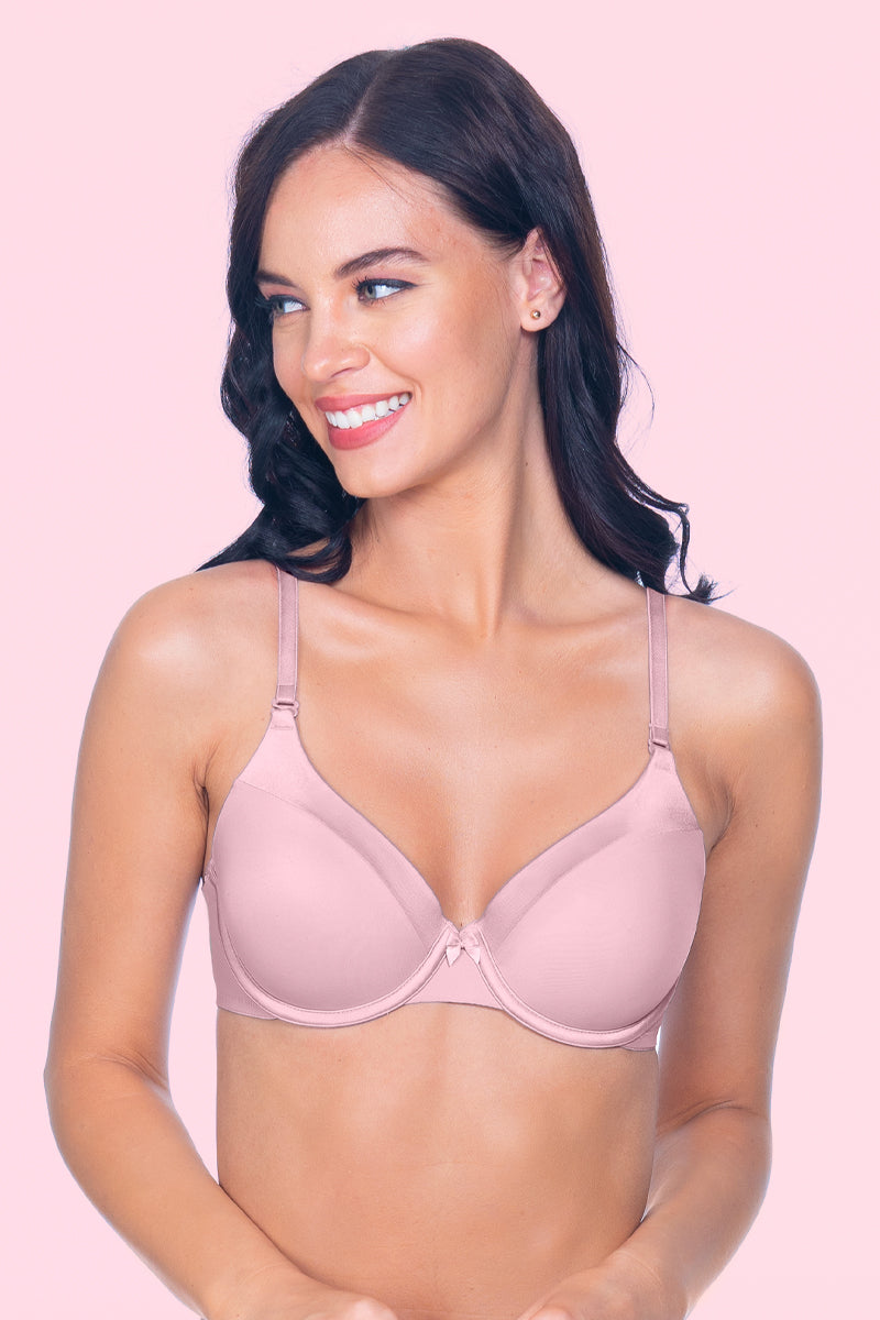 Satin Edge Bra 32B / Dawn Pink - amanté Bra