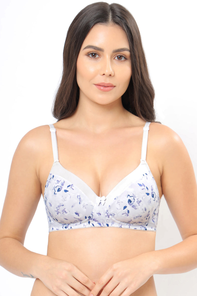 Satin Edge Non-Wired Bra 34B / Lilac Hint Pr - amanté Bra - Image 2 of 8