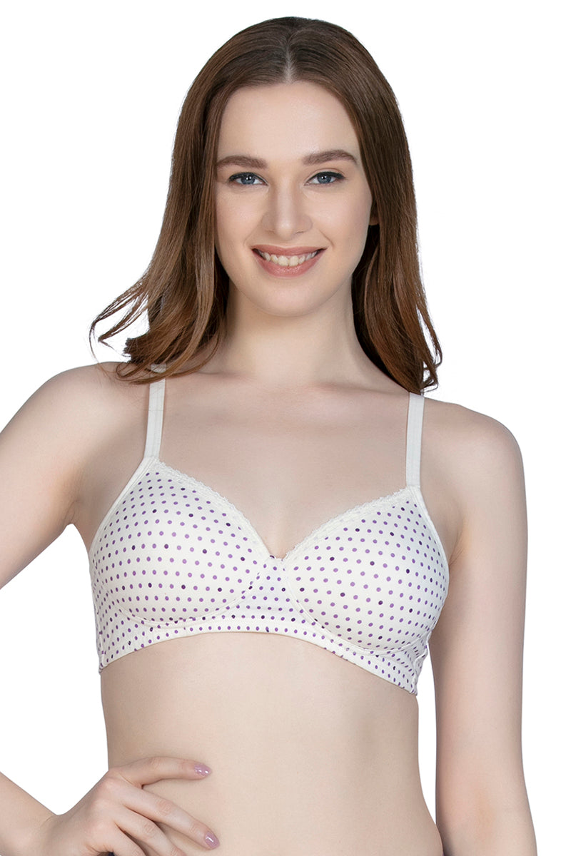 Cotton Casuals Non-Wired Bra 36C / Pristine Print - amanté Bra - Image 2 of 5