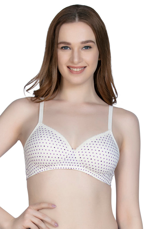 Cotton Casuals Non-Wired Bra 36C / Pristine Print - amanté Bra