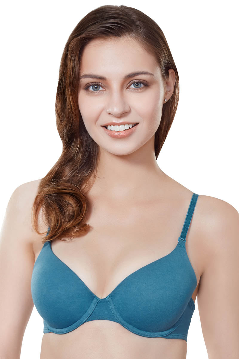 Cotton Casuals Wired Bra 32C / Moroccan Blue - amanté Bra - Image 1 of 4
